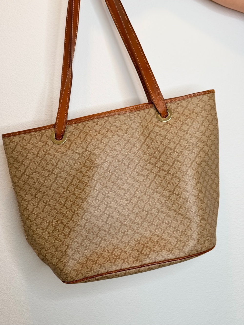 Vintage Celine Macadam Monogram Large Tote